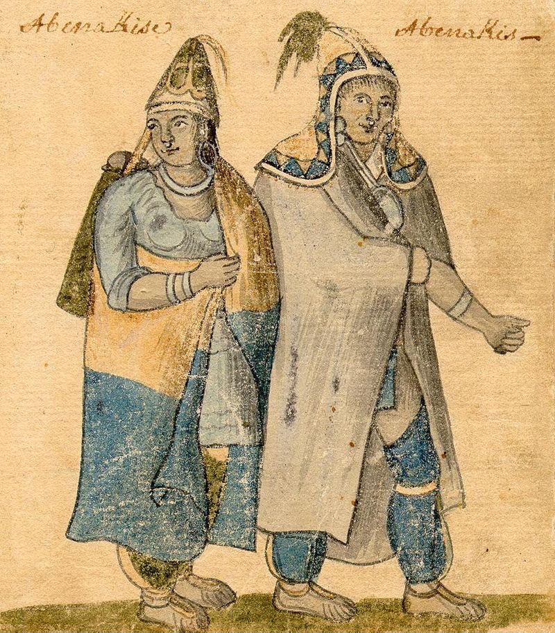 : Anon., „Abenakise, Abenakis“, 18th century, Watercolor on paper, Ville de Montréal, Section des Archives, Montreal, Canada.